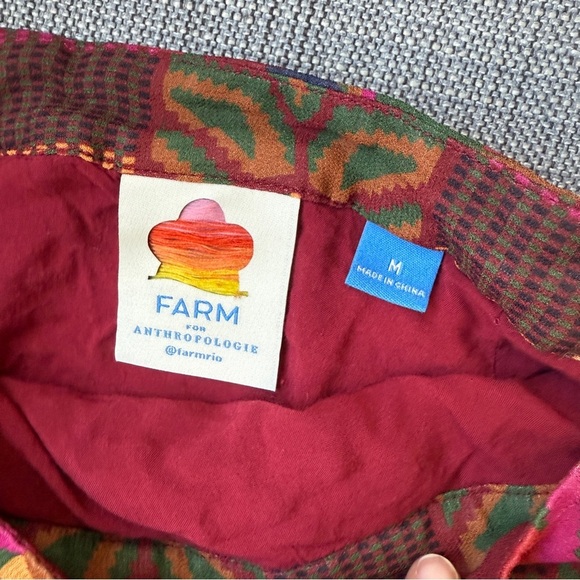 FARM Rio x Anthropologie Odalys Mini Skirt | Red Motif | Size M - Picture 3 of 4